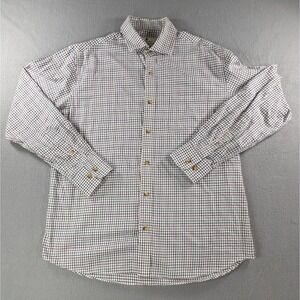 Southern Pines Button Down Shirt Mens Large Multicolor Tattersall Plaid Cotton